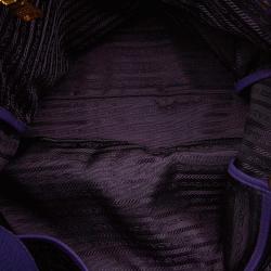 Pre Owned Prada Purple Vitello Daino Leather Tote