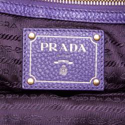 Pre Owned Prada Purple Vitello Daino Leather Tote