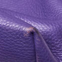 Pre Owned Prada Purple Vitello Daino Leather Tote
