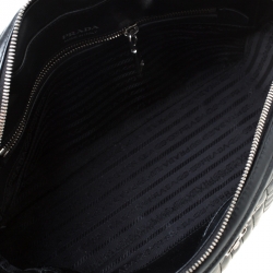 Pre Owned Prada Black Leather Bauletto Satchel