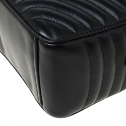 Pre Owned Prada Black Leather Bauletto Satchel