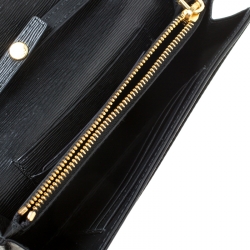 Pre Owned Prada Black Leather and Nylon Flap Crossbody Bag