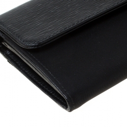 Pre Owned Prada Black Leather and Nylon Flap Crossbody Bag