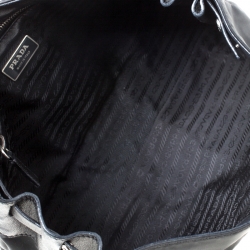 Pre Owned Prada Black Nylon and Leather Satchel