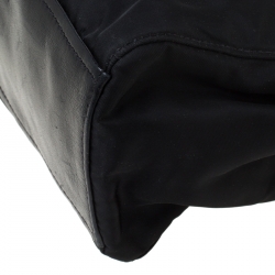 Pre Owned Prada Black Nylon and Leather Satchel