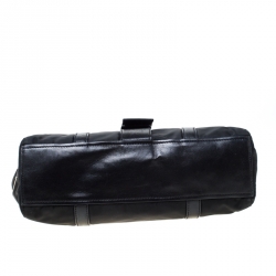 Pre Owned Prada Black Nylon and Leather Satchel