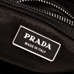 Pre Owned Prada Bronze Leather Gaufre Chain Shoulder Bag