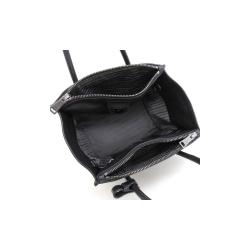 Pre Owned Prada Black Glace Calfskin Leather Twin Pocket Double Handle Tote