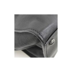 Pre Owned Prada Black Glace Calfskin Leather Twin Pocket Double Handle Tote