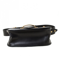 Pre Owned Prada Black Leather Cahier Shoulder Bag       