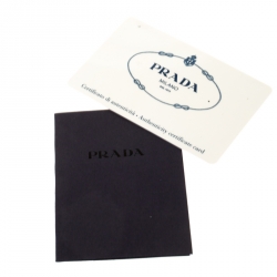 Pre Owned Prada Black Canvas and Leather Trim Bowler Bag