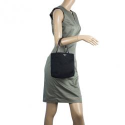 Pre Owned Prada Black Tessuto Nylon Tote