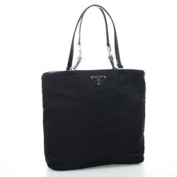 Pre Owned Prada Black Tessuto Nylon Tote