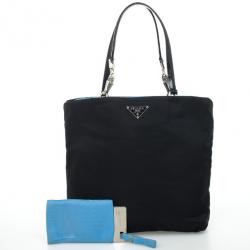 Pre Owned Prada Black Tessuto Nylon Tote