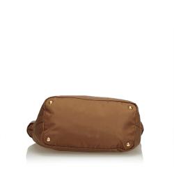Pre Owned Prada Brown Nylon Shoulder Bag