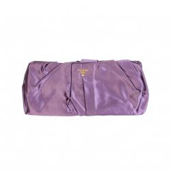 Pre Owned Prada Purple Nylon Lila Clutch Bag