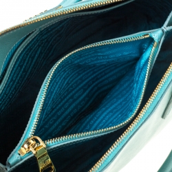 Pre Owned Prada Mint Green Saffiano Lux Leather Small Promenade Tote