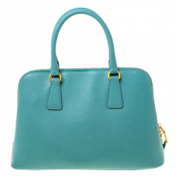 Pre Owned Prada Mint Green Saffiano Lux Leather Small Promenade Tote