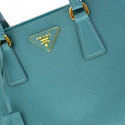 Pre Owned Prada Mint Green Saffiano Lux Leather Small Promenade Tote