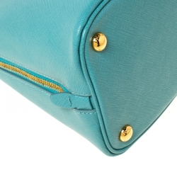 Pre Owned Prada Mint Green Saffiano Lux Leather Small Promenade Tote