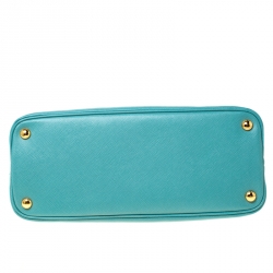 Pre Owned Prada Mint Green Saffiano Lux Leather Small Promenade Tote