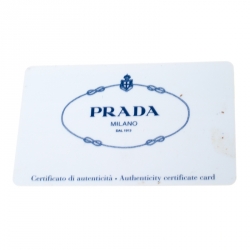 Pre Owned Prada Military Green and Black City Leather Medium Esplanade Satchel