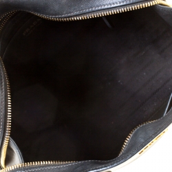 Pre Owned Prada Military Green and Black City Leather Medium Esplanade Satchel