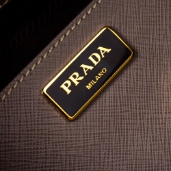 Pre Owned Prada Taupe Saffiano Lux Leather Promenade Bag