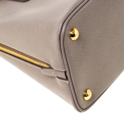 Pre Owned Prada Taupe Saffiano Lux Leather Promenade Bag