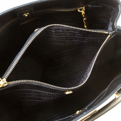 Pre Owned Prada Black Saffiano Leather Medium Galleria Tote