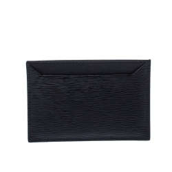 Pre Owned Prada Black Leather Logo Card Holder