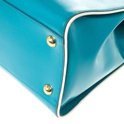 Pre Owned Prada Saffiano Framed Top Handle Bag