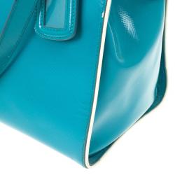 Pre Owned Prada Saffiano Framed Top Handle Bag