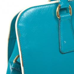 Pre Owned Prada Saffiano Framed Top Handle Bag