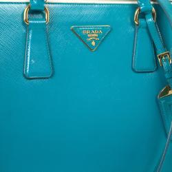 Pre Owned Prada Saffiano Framed Top Handle Bag