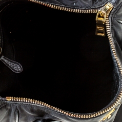 Pre Owned Prada Black Tessuto Nylon and Leather Tote