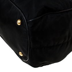 Pre Owned Prada Black Tessuto Nylon and Leather Tote