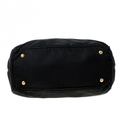 Pre Owned Prada Black Tessuto Nylon and Leather Tote
