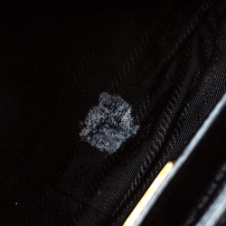 Pre Owned Prada Black Saffiano Leather Baguette Shoulder Bag