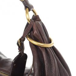 Pre Owned Prada Brown Antik Cervo Leather Sacca Hobo