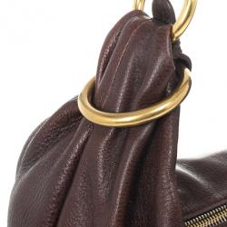 Pre Owned Prada Brown Antik Cervo Leather Sacca Hobo