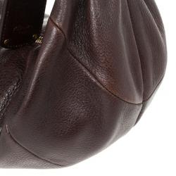 Pre Owned Prada Brown Antik Cervo Leather Sacca Hobo