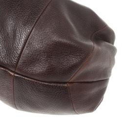 Pre Owned Prada Brown Antik Cervo Leather Sacca Hobo