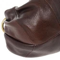 Pre Owned Prada Brown Antik Cervo Leather Sacca Hobo