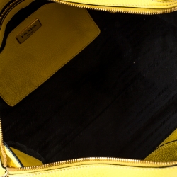 مملوكة مسبقًا Prada Yellow Vitello Diano Leather Satchel