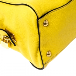 مملوكة مسبقًا Prada Yellow Vitello Diano Leather Satchel