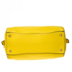 مملوكة مسبقًا Prada Yellow Vitello Diano Leather Satchel
