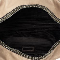 مملوكة مسبقًا Prada Beige &amp; Brown Ombre Glace Leather Zippers Satchel Bag 