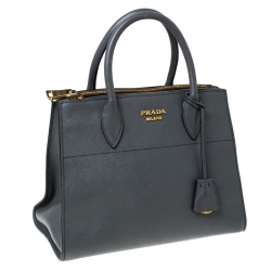 Pre Owned Prada Grey Saffiano Leather Esplanade Tote 
