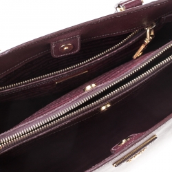 Pre Owned Prada Burgundy Saffiano Lux Leather Tote